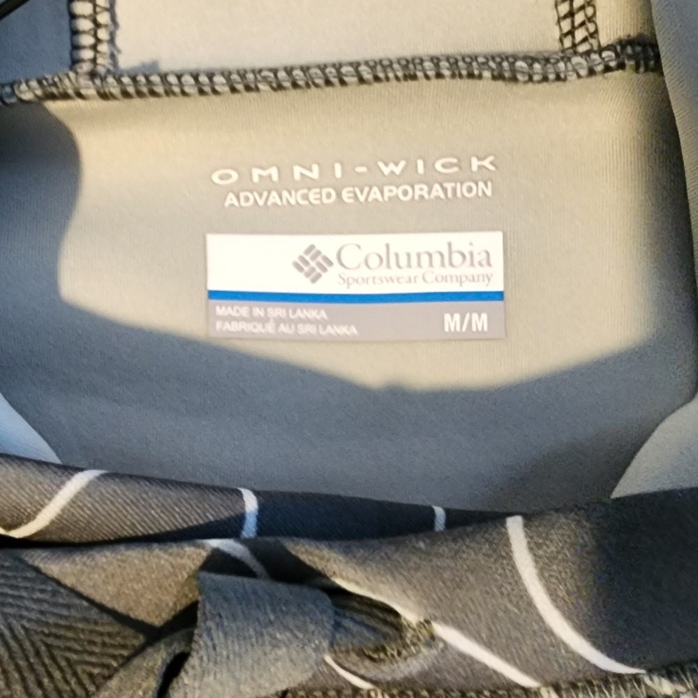 Columbia Omni Wick Hoodie Women's Gray Camo Thumb Hole Pullover Top - Picture 5 of 6